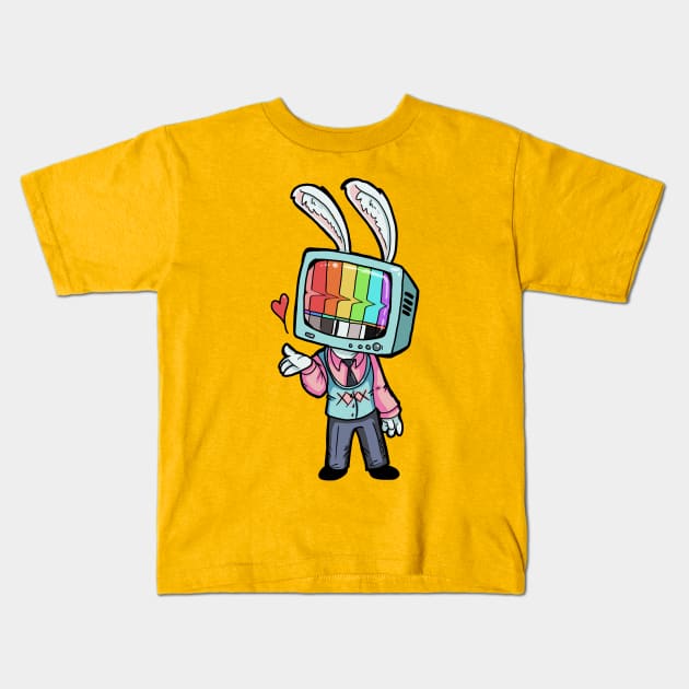 Bunny TV Kids T-Shirt by Bat13SJx